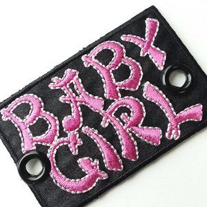 Baby Girl roller skate shoelace lock patch charm